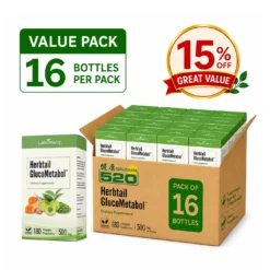 Herbtail GlucoMetabol | 16-Bottle Value Pack – Save 15%